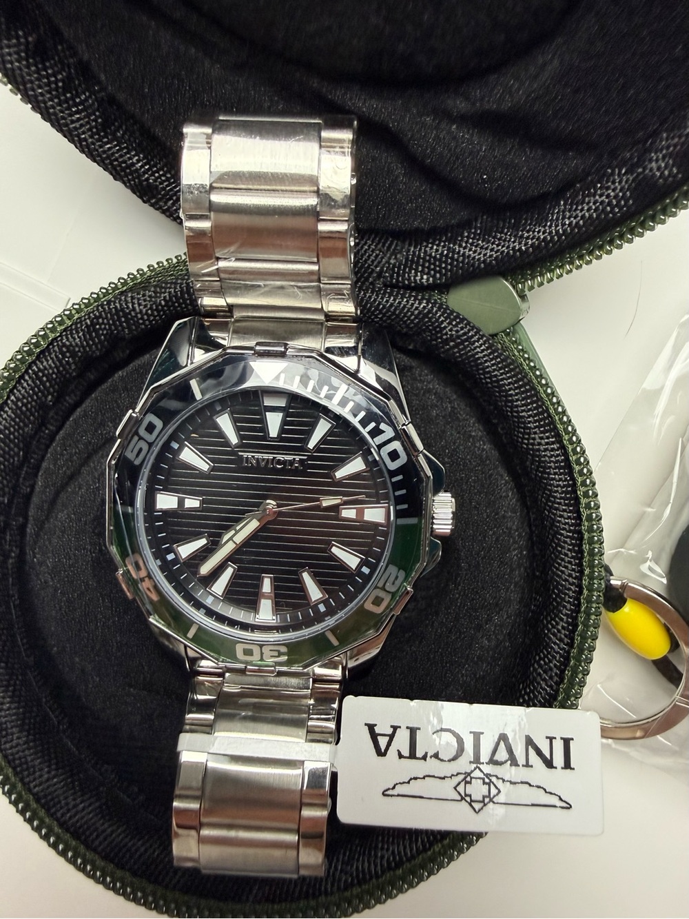 Invicta Men’s Pro Diver 46mm Stainless Steel Watch - Green / Black